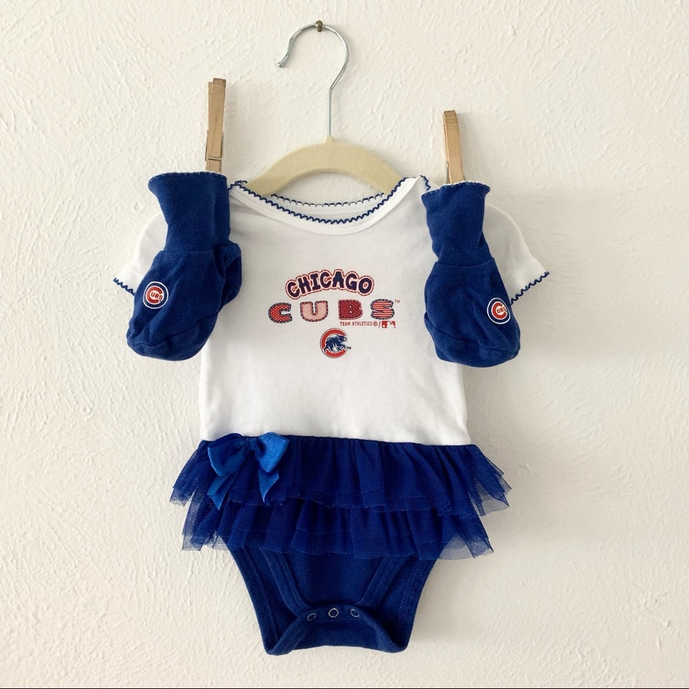 MLB Baby ⚾️ Chicago Cubs tutu bodysuit + booties